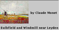 Bulb field
with windmill near Leyden